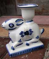 Set of Two Rabbit Candlesticks